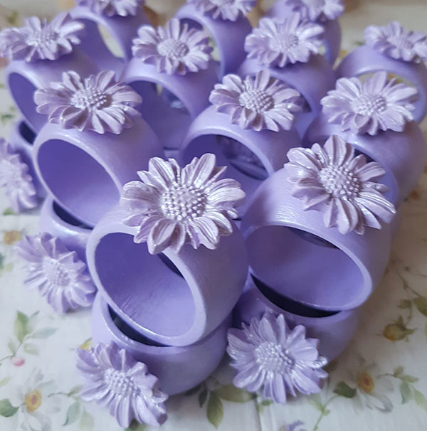 servettringar lila